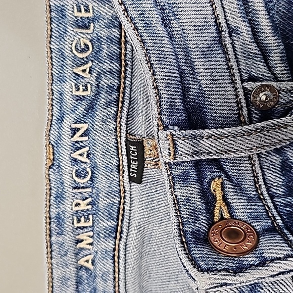 AMERICAN Eagle stretch size 00 distressed mom jeans - Picture 6 of 8